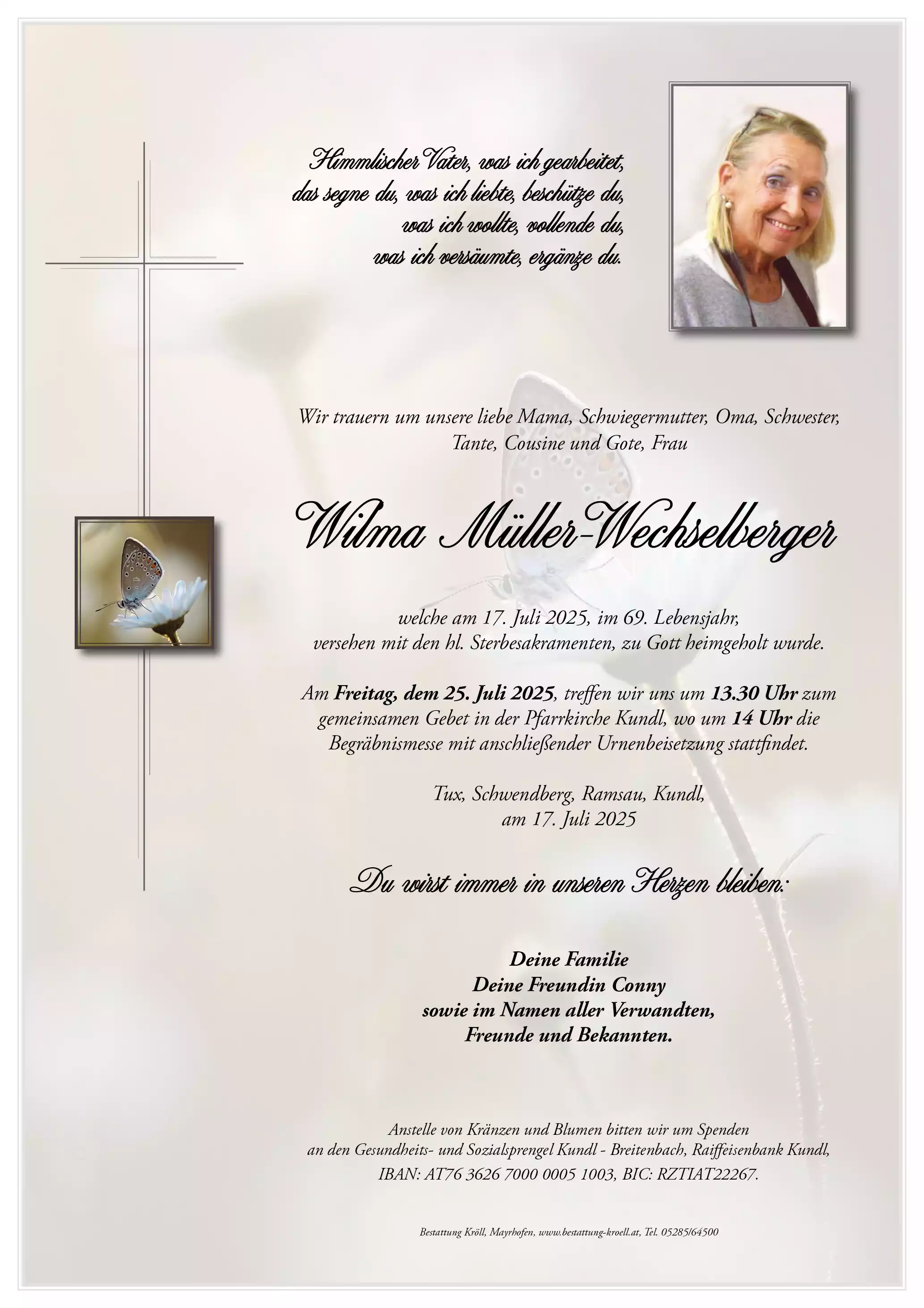 Parte von Wilma Müller-Wechselberger